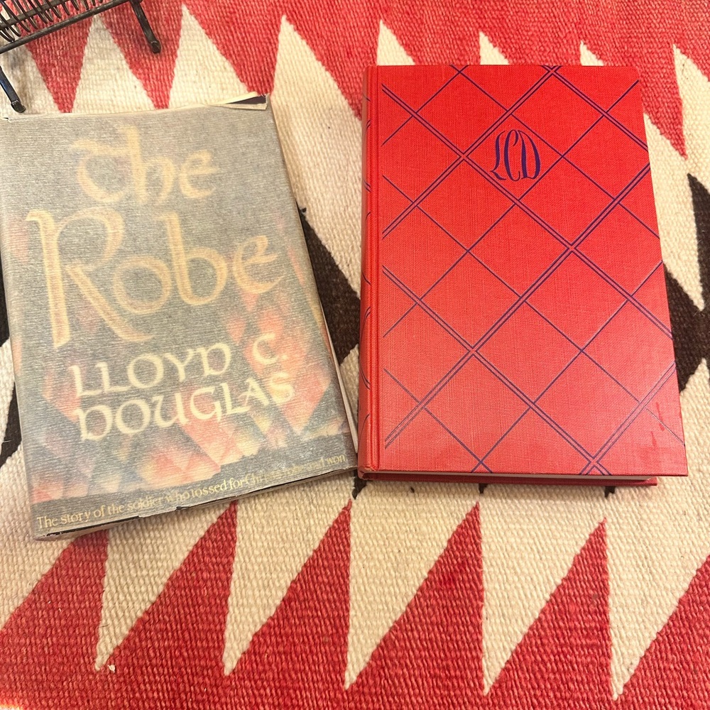 The Robe Red Hardcover Book with Geometric Design